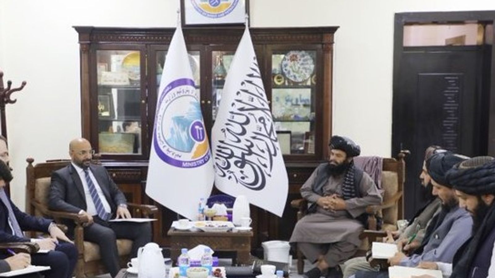 Mines and Petroleum Minister Mullah Haidatullah Badri Meets Turkey's Charge d'Affaires on Mineral Investments