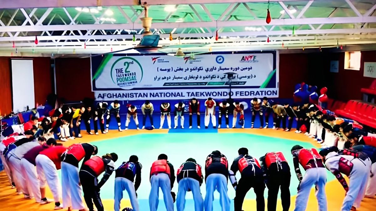 Final week of joint taekwondo talents training camp held in Kabul