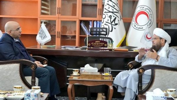 Afghan Red Crescent Society Head Meets International Federation Official in Afghanistan