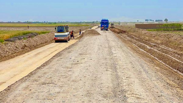 Rehabilitation Works Begin on First Layer of Balkh-Sheberghan Road