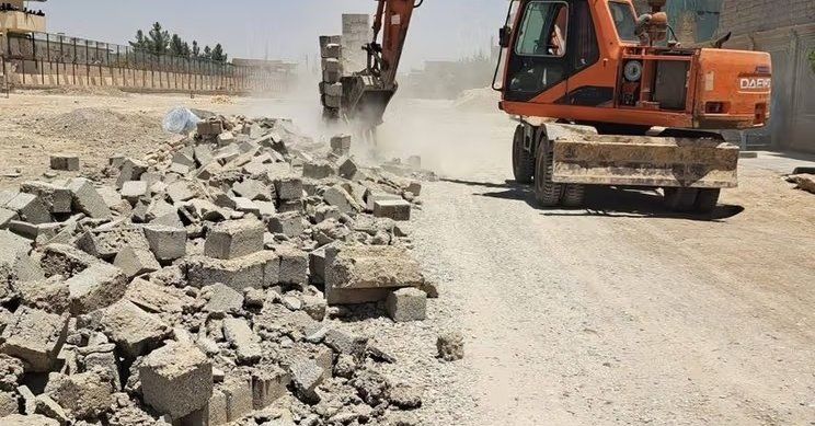 Walls Built by Associates of Taliban Communications Minister Demolished in Lashkar Gah