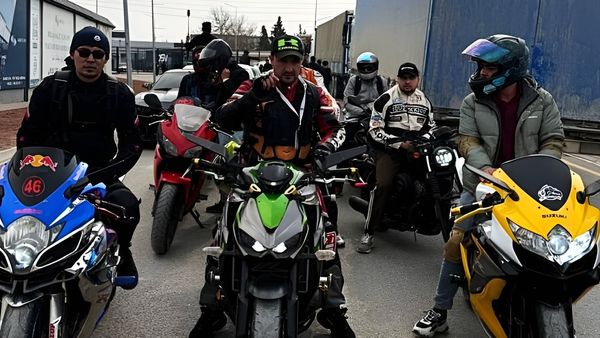 Afghan and Uzbek athletes hold joint motorcycle display in Termez