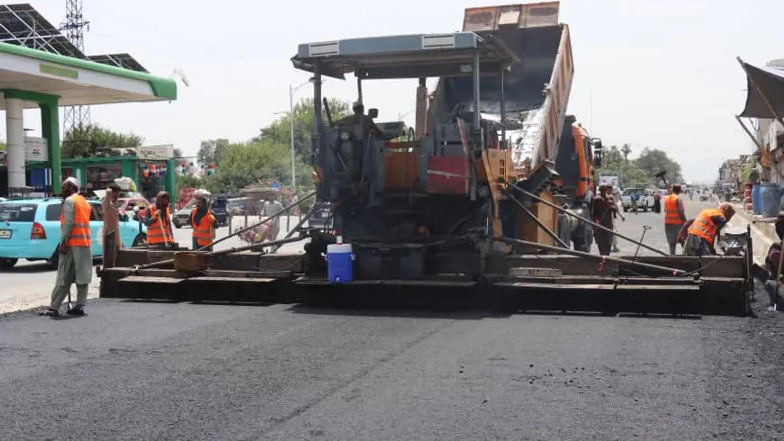 Asphalt Paving Work Starts on Road in Jalalabad City