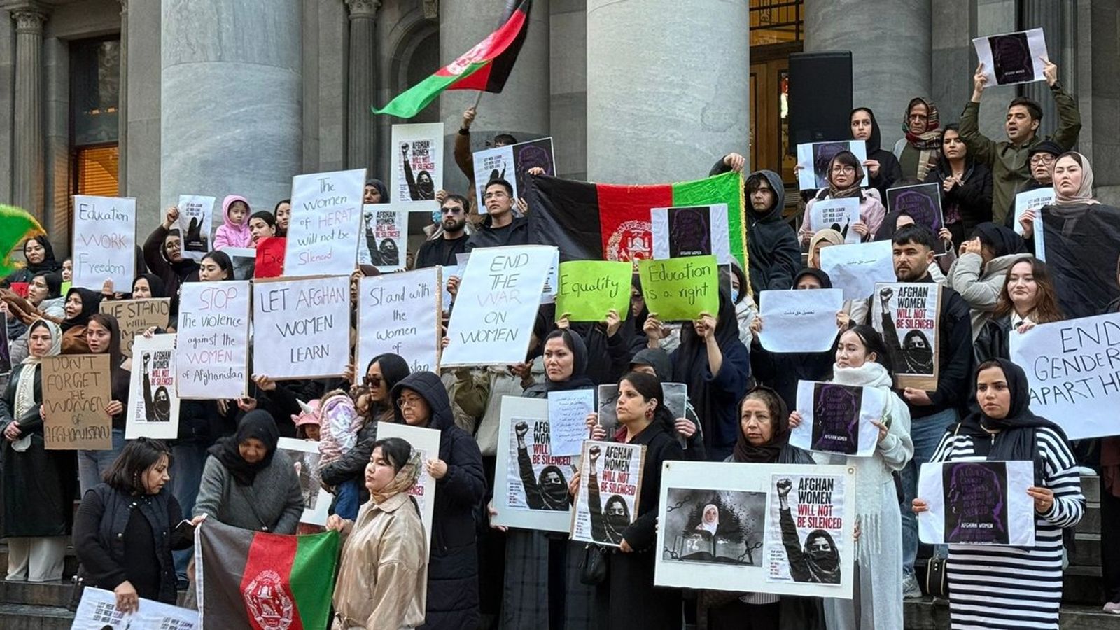 Afghan Activists Protest in Oslo and Adelaide Against Taliban Treatment of Women