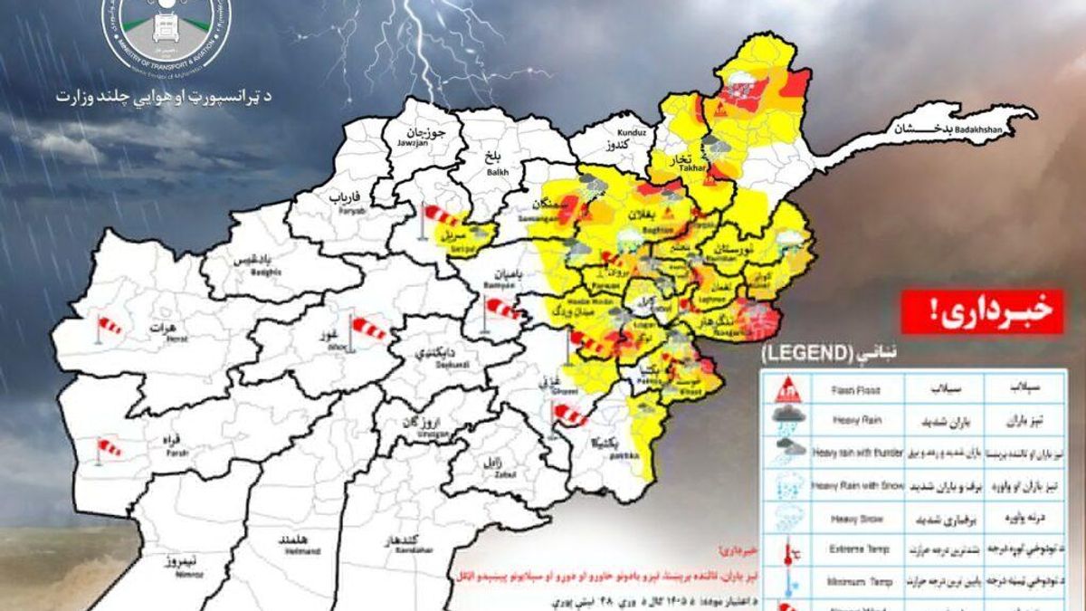 Rainfall and Flash Floods Forecast for 20 Provinces on Friday