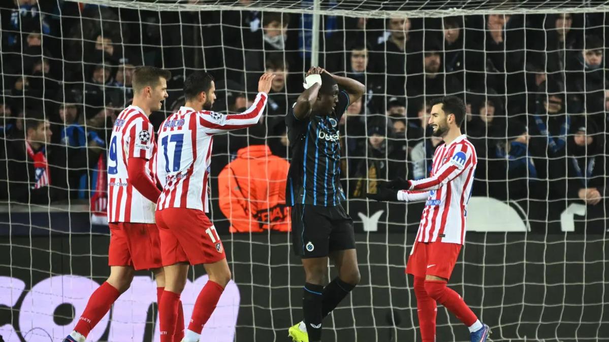Atletico Madrid held to 3-3 draw by Club Brugge in Champions League first leg