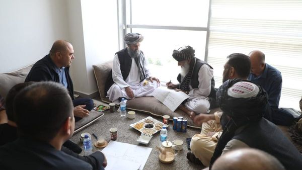 Mullah Abdul Ghani Baradar Inaugurates Fifth Section of Hairatan-Mazar-i-Sharif Railway