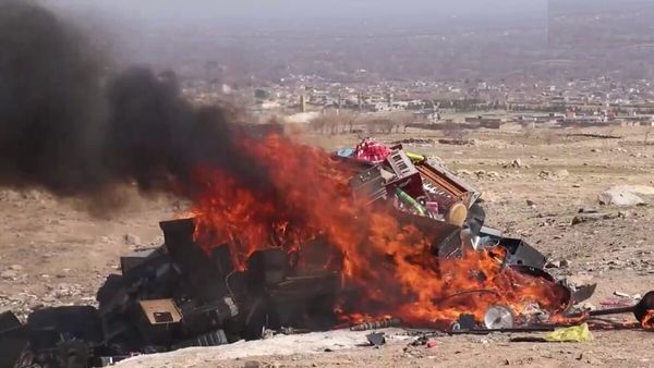 Taliban burn hundreds of musical instruments in Parwan and Laghman