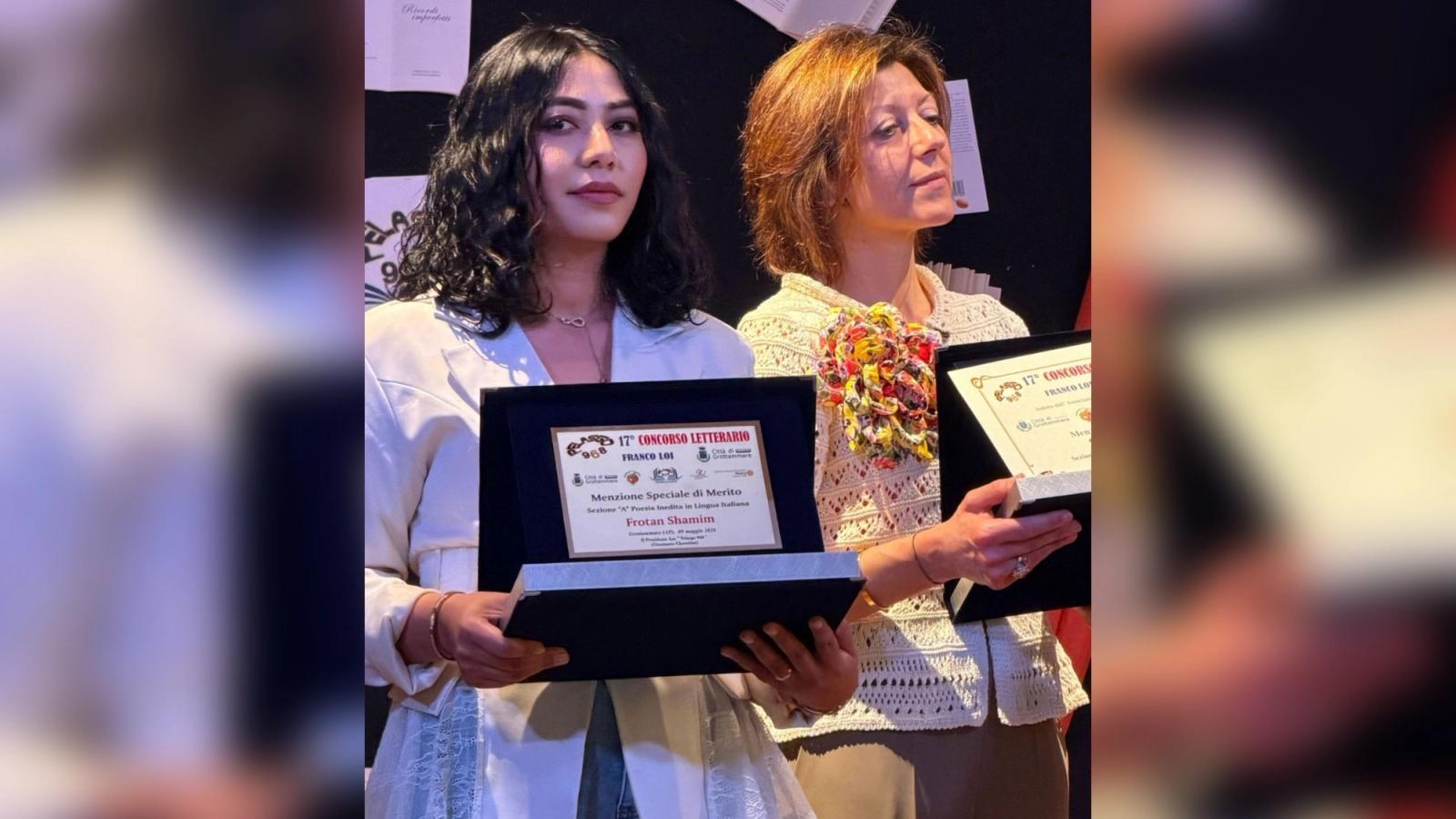 Afghan Poet Shamim Forotan Wins Literary Award in Italy