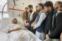 Afghan Cricket Team Officials Visit Injured Victims in Kabul Hospitals