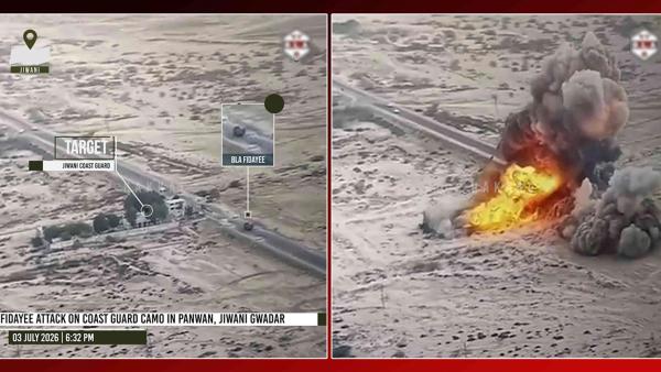Baloch Liberation Army claims suicide attack on Pakistani camp killed 30 soldiers