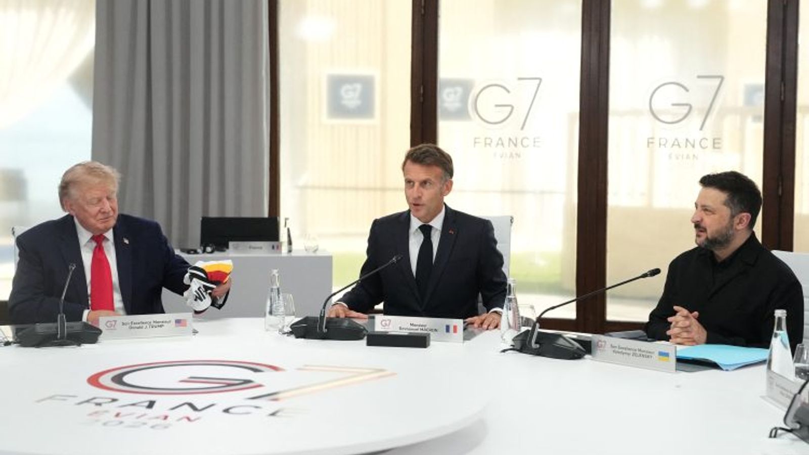 Zelensky Holds Post-G7 Talks With Trump, Macron on Ukraine Defense