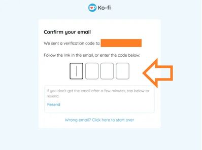 Ko-fi 使用邮箱注册