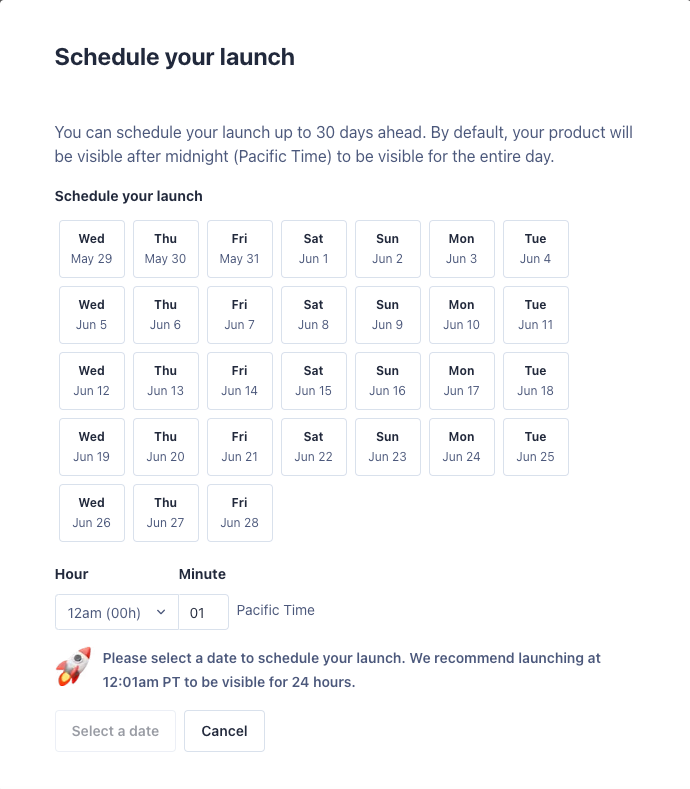 Product Hunt 发布时间注意事项
