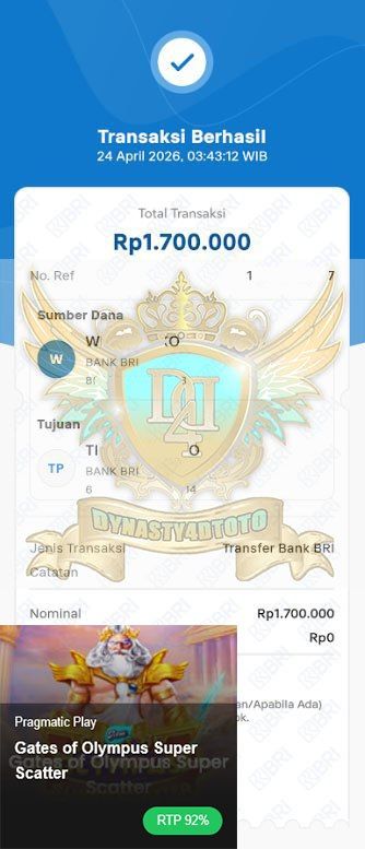 BUKTI JACKPOT DYNASTY4DTOTO