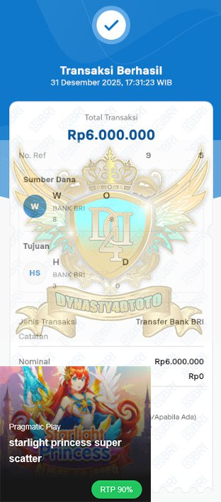 BUKTI JACKPOT DYNASTY4DTOTO