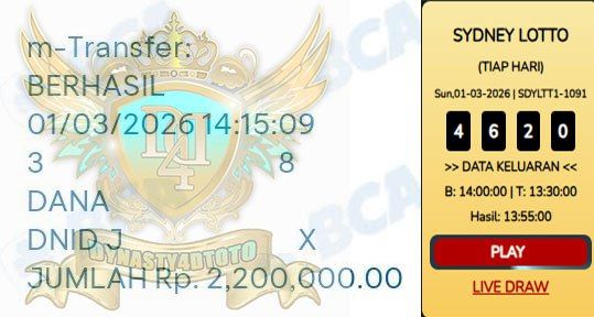 BUKTI JACKPOT DYNASTY4DTOTO