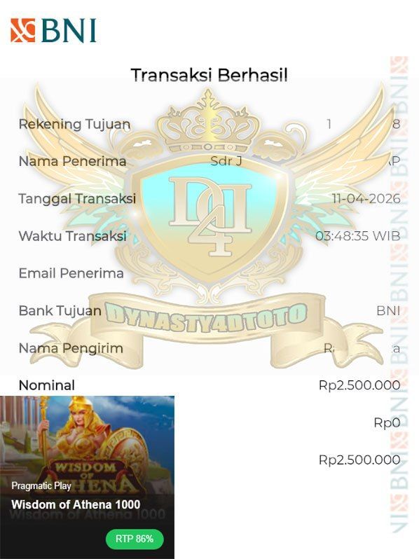 BUKTI JACKPOT DYNASTY4DTOTO