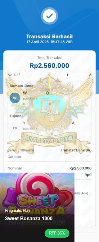 BUKTI JACKPOT DYNASTY4DTOTO