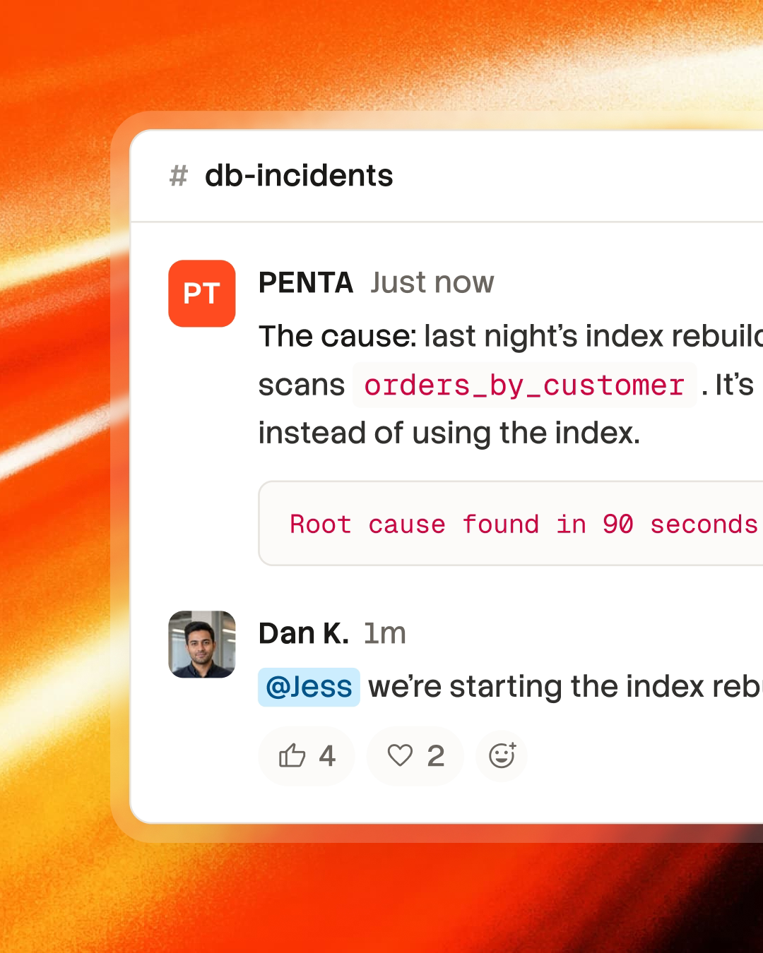 Incident product visualisation