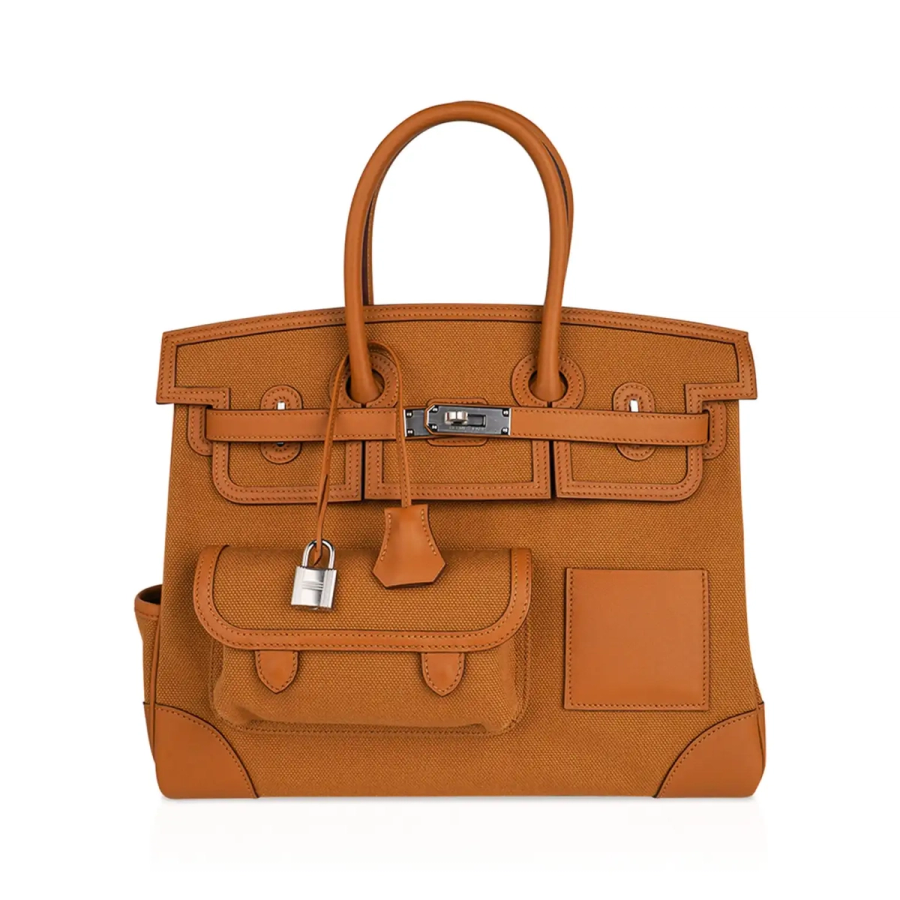 Birkin 35 in Toile Goeland 