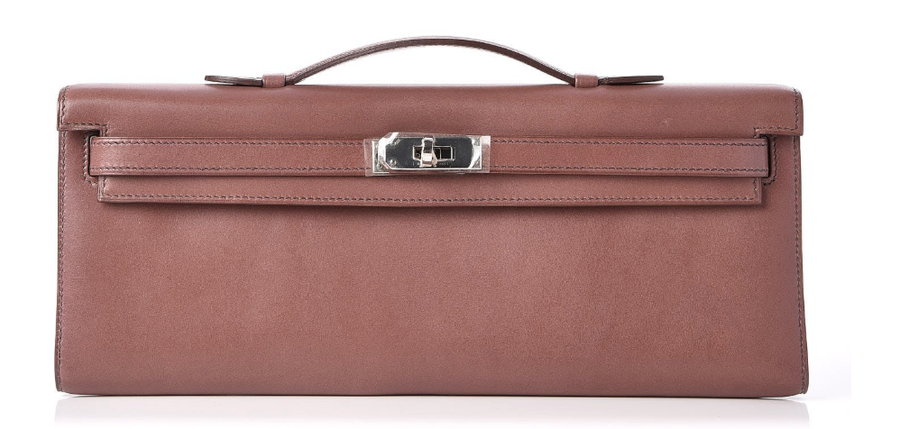 Kelly cut clutch in Tadelakt 