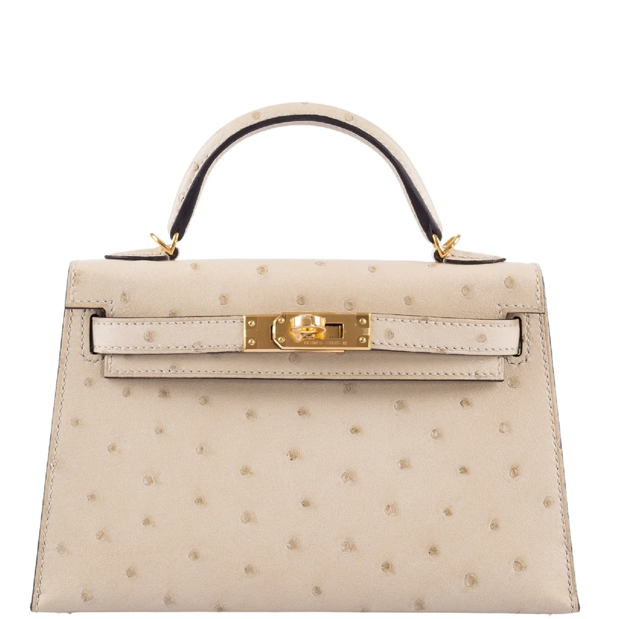 Kelly Mini II Sellier In Ostrich