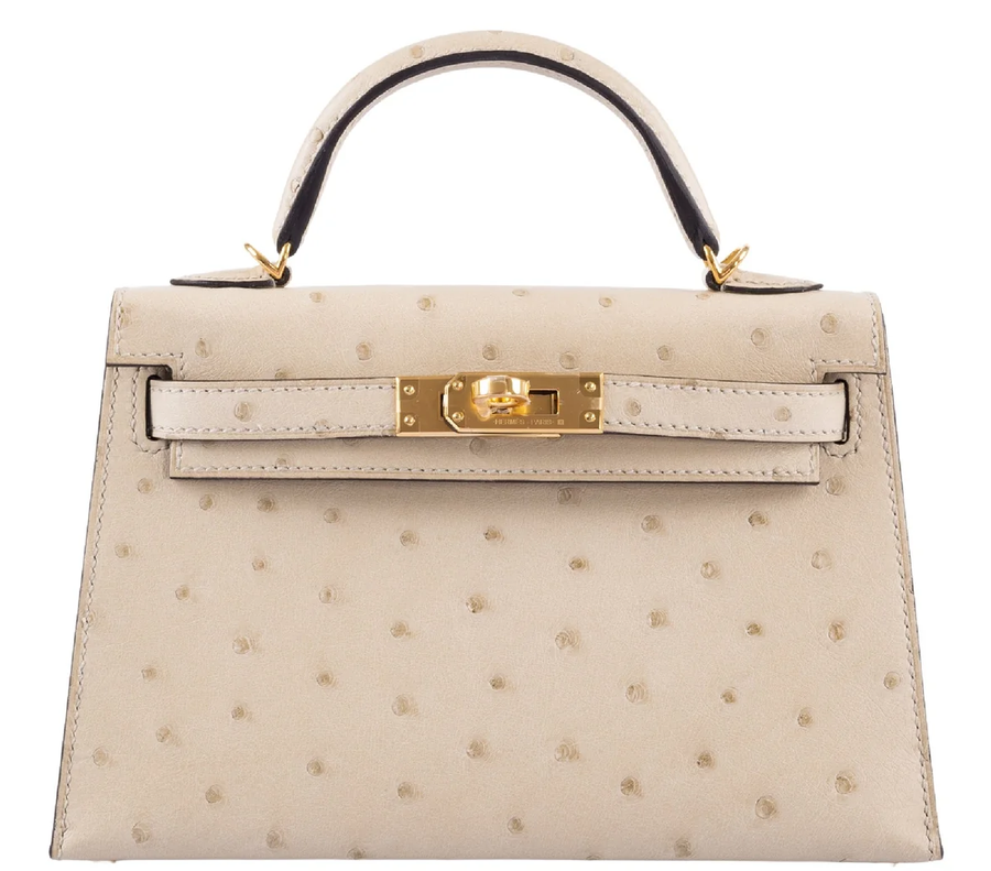 Kelly Mini II Sellier In Ostrich