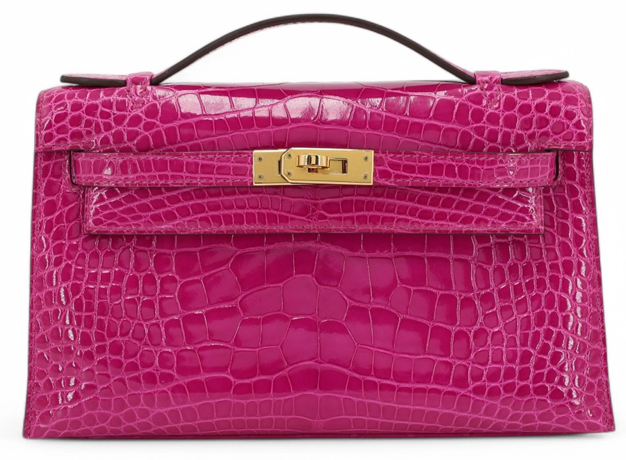 Kelly pochette in Matte Alligator 