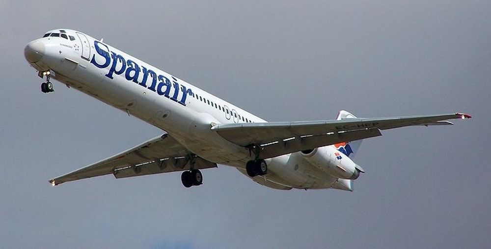 Sammanlagt 154 pesoner omkom n&auml;r denna maskin, "Sunbreeze" tillh&ouml;rande Spanair st&ouml;rtade 20 augusti 2008 direkt efter start fr&aring;n Madrids flygplats Barajas.