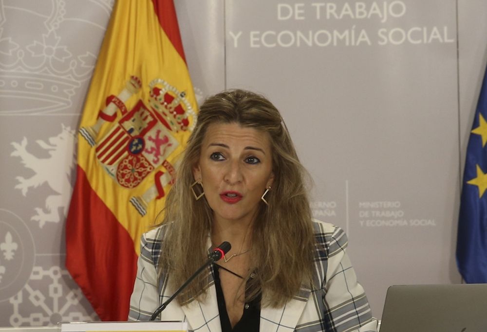 Arbetsministern Yolanda D&iacute;az.