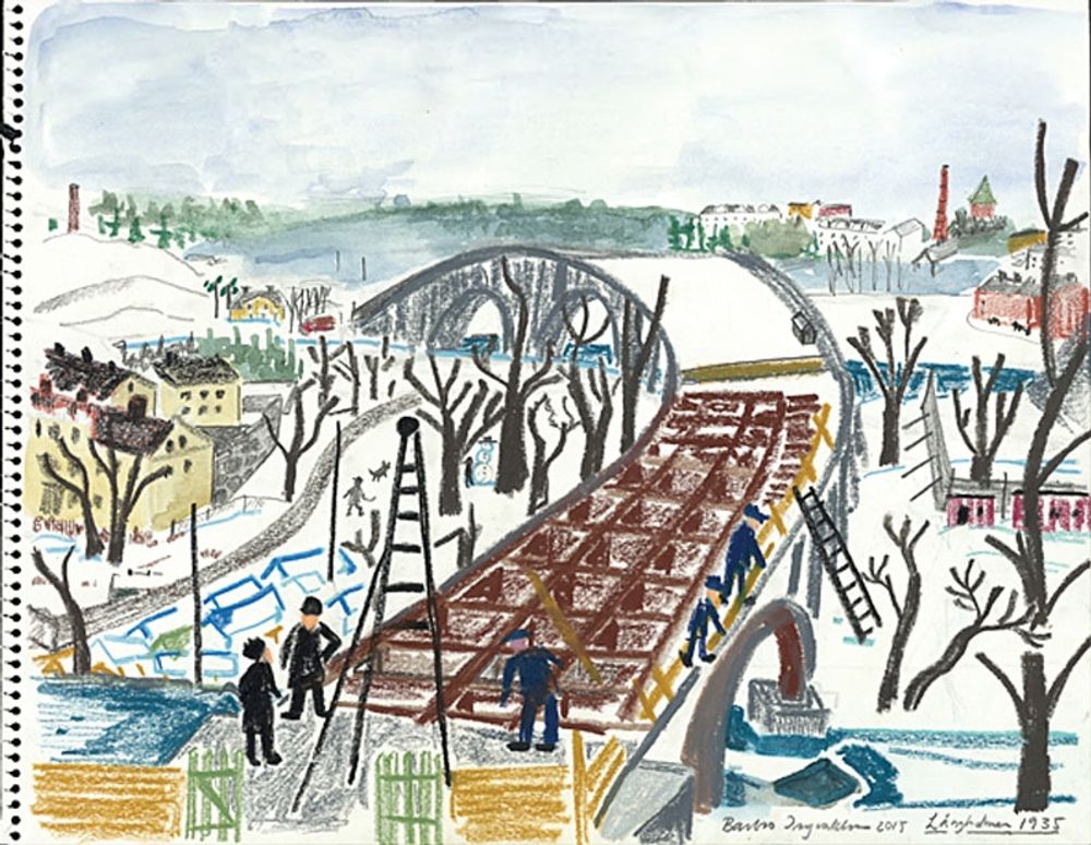 "L&aring;ngholmen 1935" &auml;r en av Barbro Ingvaldssons nostalgiska stockholmsbilder.