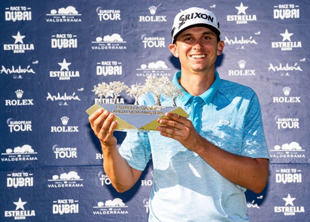 John Catlin vann Estrella Damm N.A. Andaluc&iacute;a Masters p&aring; Valderrama, med ett slags marginal till Martin Kaymer. Foto: Real Club Valderrama
