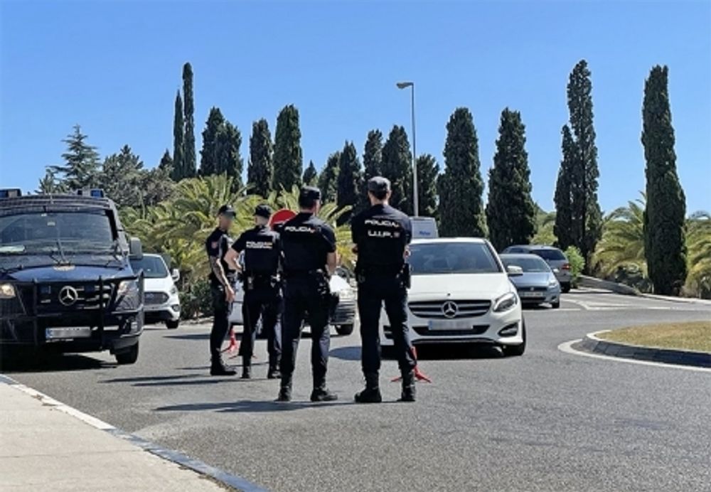 Bild av en annan poliskontroll i Marbella n&aring;gon vecka tidigare.