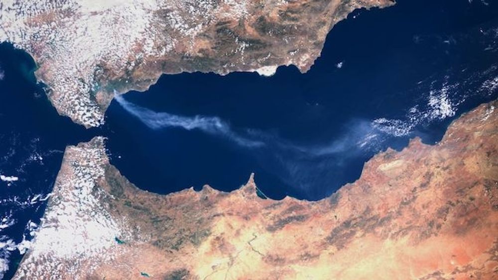 Satellitbild som visar brandr&ouml;ken fr&aring;n Sierra Bermeja.
