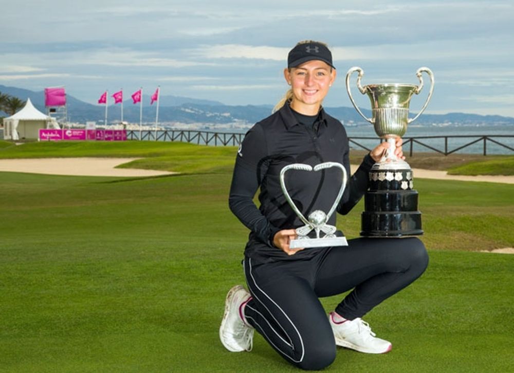 Segern p&aring; Guadalmina Golf var Emily Kristine Pedersens tredje raka p&aring; den europeiska damtouren. Foto: @spanishopen