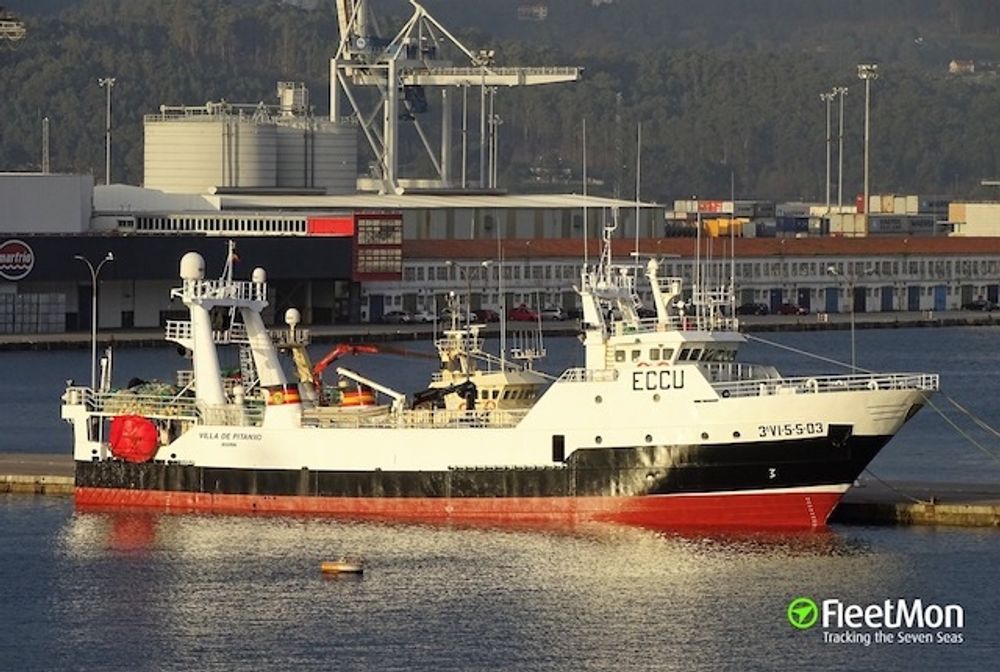 Den f&ouml;rlista fiskeb&aring;ten Vila de Pitanxo. Foto: FleetMon