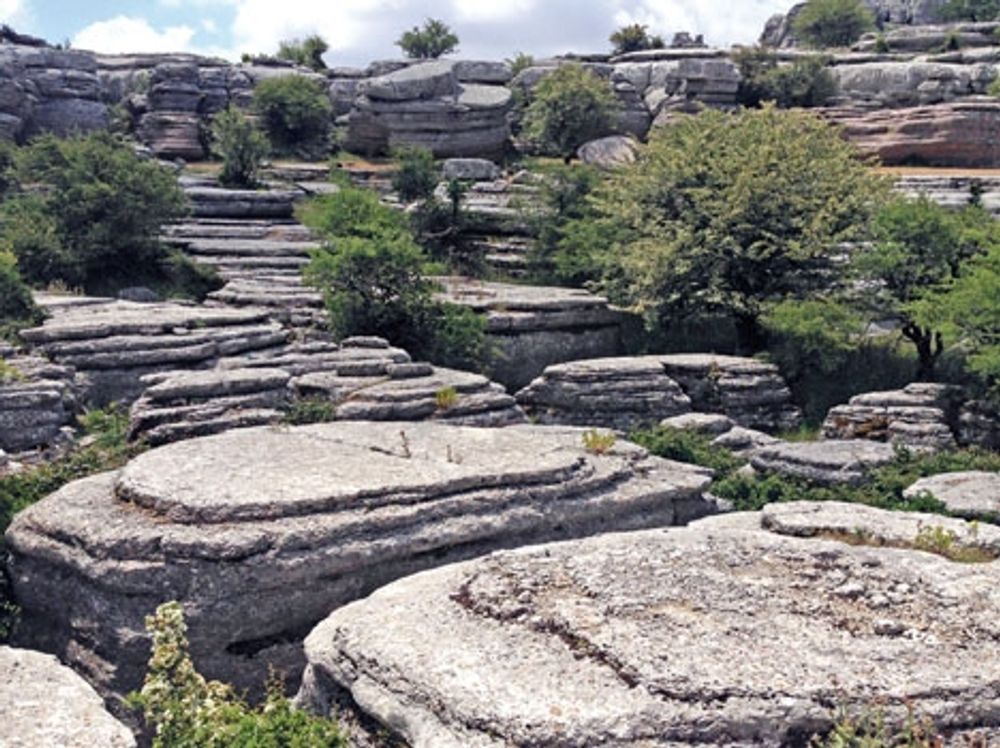 Det som tidigare var havsbotten har under hundratals miljoner &aring;r eroderat till de fascinerande klippformationer som idag kan besk&aring;das i naturparken El Torcal.