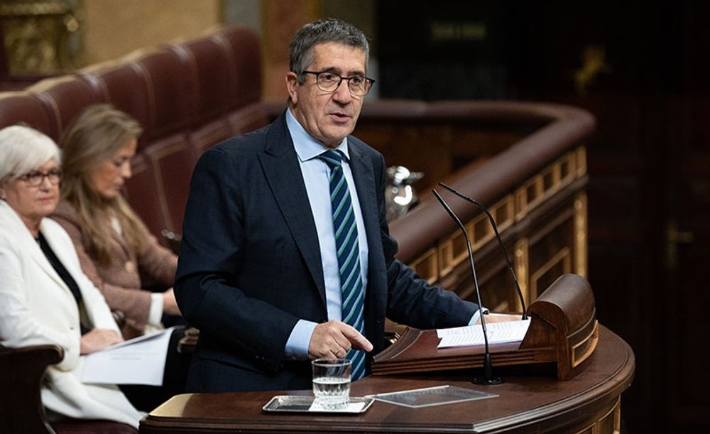 Amnestilagen f&ouml;rsvarades i parlamentet av PSOE:s talesman Patxi L&oacute;pez. Foto: PSOE