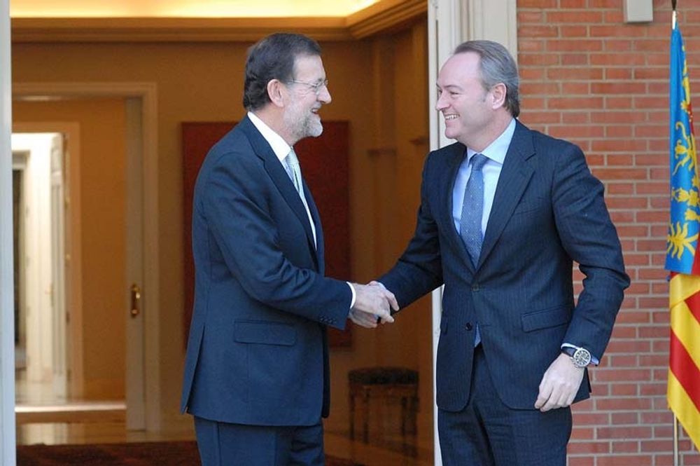 Partido Popular regerar i Valencia under ledning av Alberto Fabra (till h&ouml;ger).