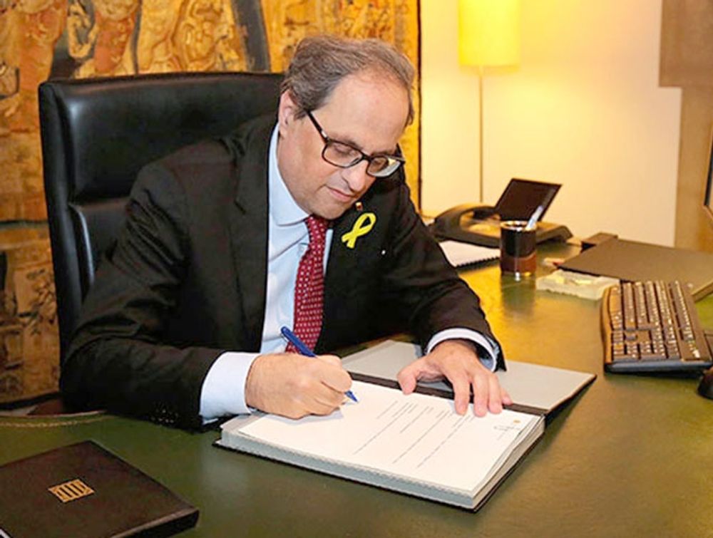 Quim Torra uppger att hela h&ouml;sten st&aring;r p&aring; spel, de n&auml;rmaste tre veckorna. Foto: Generalitat de Catalunya/Wikimedia Commons