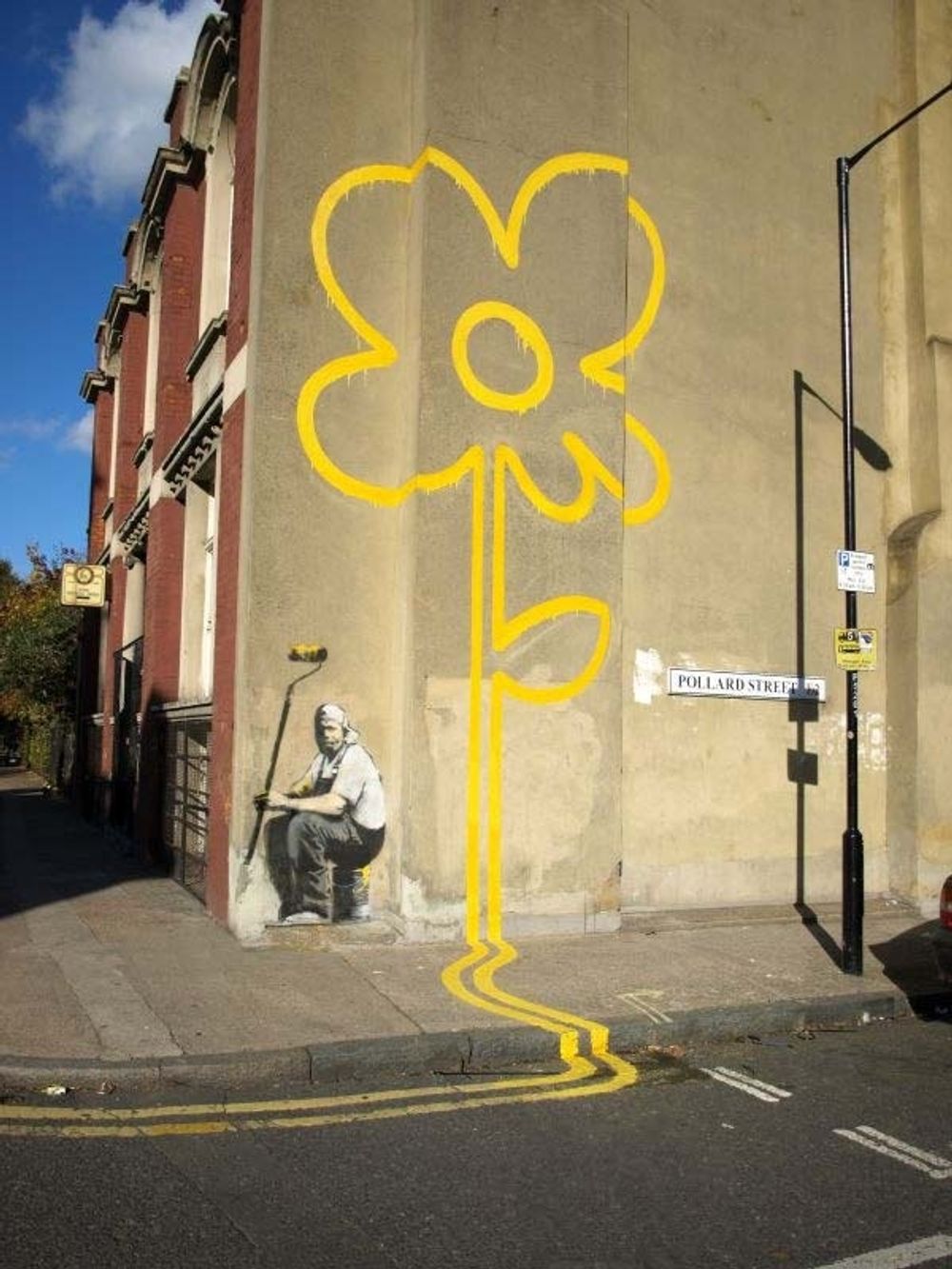 Den ertappade spraym&aring;laren &auml;r en 20-&aring;ring som bland annat har gatukonstn&auml;ren Banksy som f&ouml;rebild.