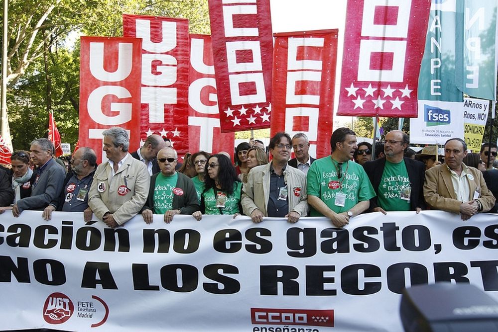 Strejken inom skolv&auml;sendet kulminerade 22 maj med demonstrationer runt om i Spanien.