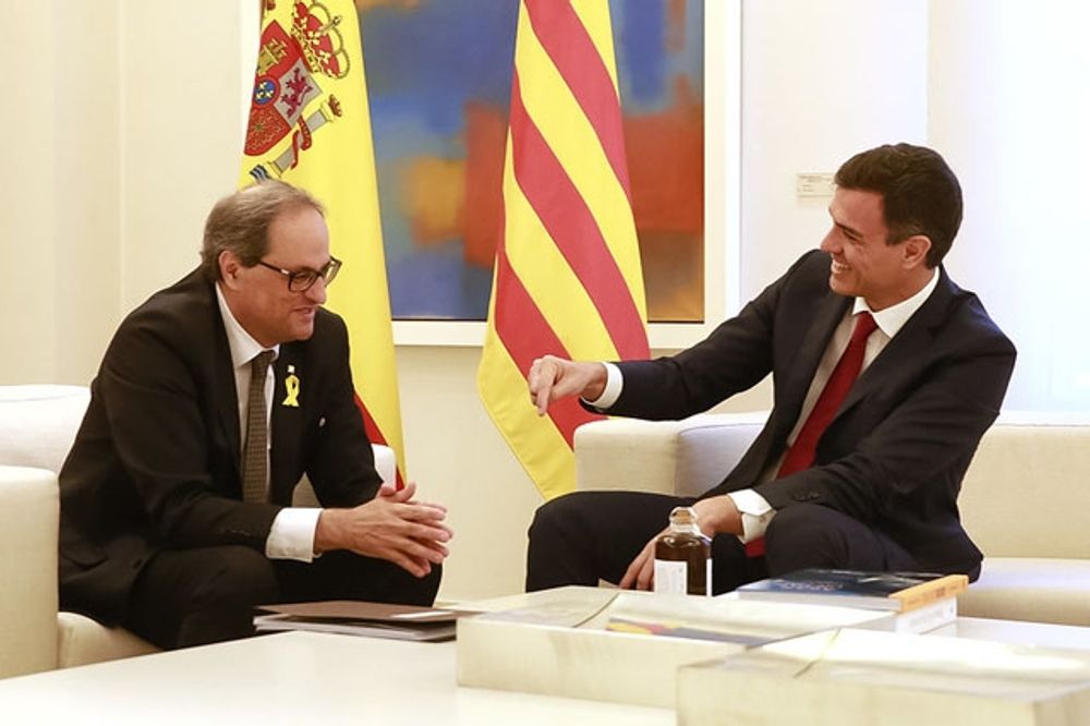 Samtalen &auml;r ett av grundvillkoren som katalanska ERC st&auml;llt f&ouml;r att m&ouml;jligg&ouml;ra den nuvarande v&auml;nsterregeringen i Spanien.