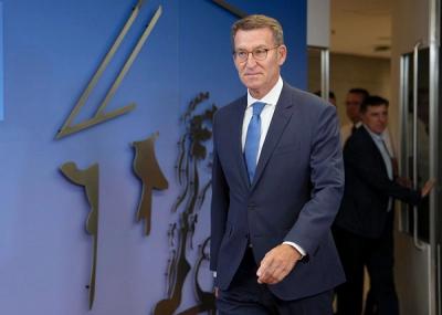 Vinnaren i parlamentsvalet 23 juli Alberto N&uacute;&ntilde;ez Feij&oacute;o ska underg&aring; debatt och omr&ouml;stning i parlamentet 26-27 september, men PP-ledarens chanser att lyckas bli vald till regeringschef bed&ouml;ms som minimala. Foto: PP