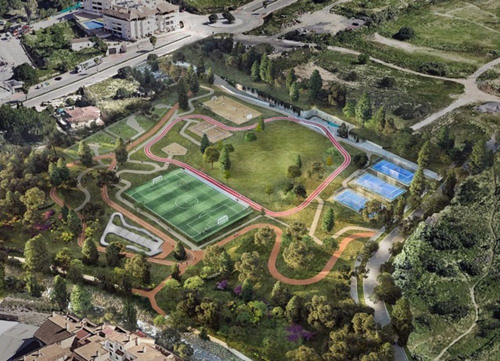 Ritning av den projekterade parken La Loma. K&auml;lla: Ayto de Fuengirola