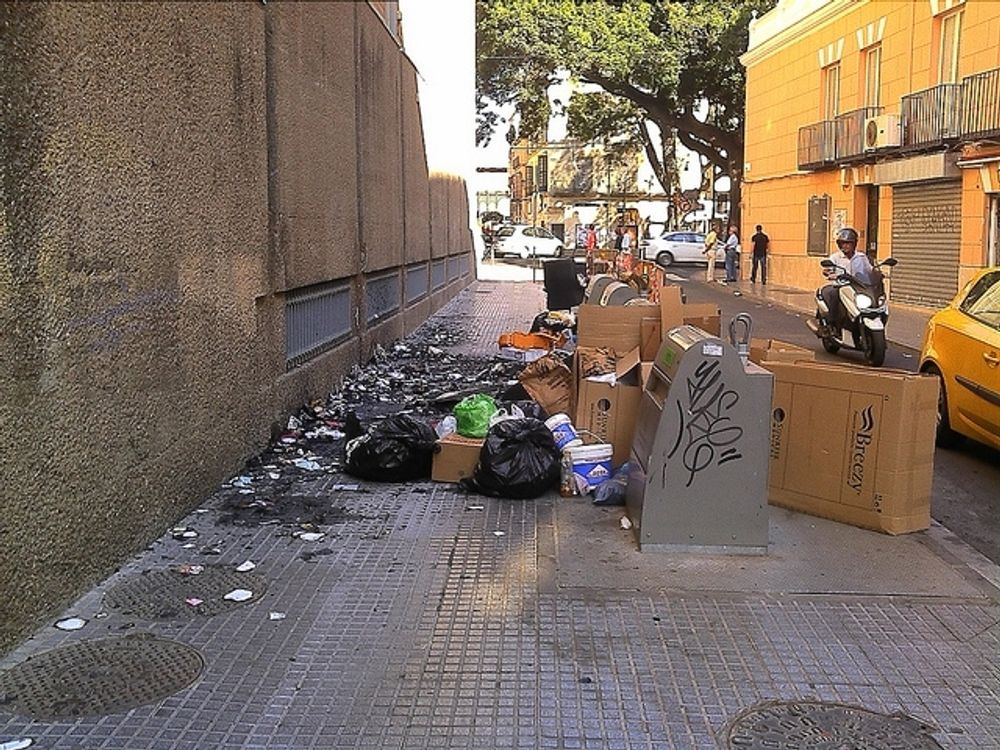 M&aacute;laga stad har lidit ett flertal sopstrejker de senaste &aring;ren. Foto: cinefilo