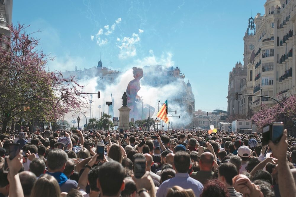 La Masclet&aacute; inleder Las Fallas i Valencia, Spaniens bullrigaste festival, men &aring;rets invigning gick inte som planerat. (Arkivbild)