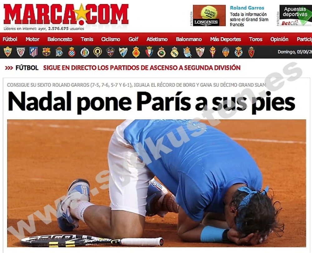 De spanska sporttidningarna, som Marca, hyllar den spanska v&auml;rldsettan.