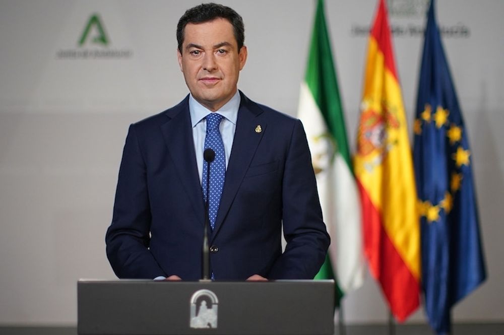 Juanma Moreno annonserar att perimeterkarant&auml;nen i Andalusien best&aring;r och kan &auml;ven komma att sk&auml;rpas. Foto: Junta de Andaluc&iacute;a